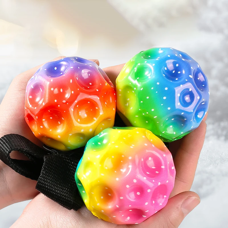 Wrist bounce ball Moon Stone children's wrist power player throwing boomerang toy ball wrist exerciser
