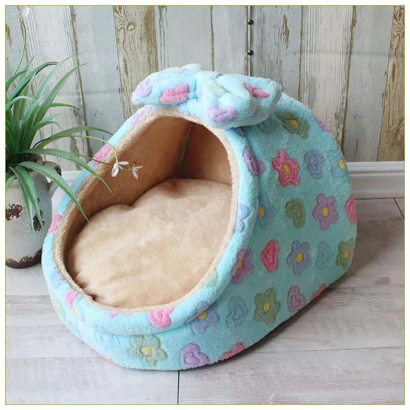 Pet bed dog house pet dog cushion Pet Dog House Warm Dog Bed Kennel Soft Puppy Cushion Cat Nest Dogs Basket For Small Medium Dogs