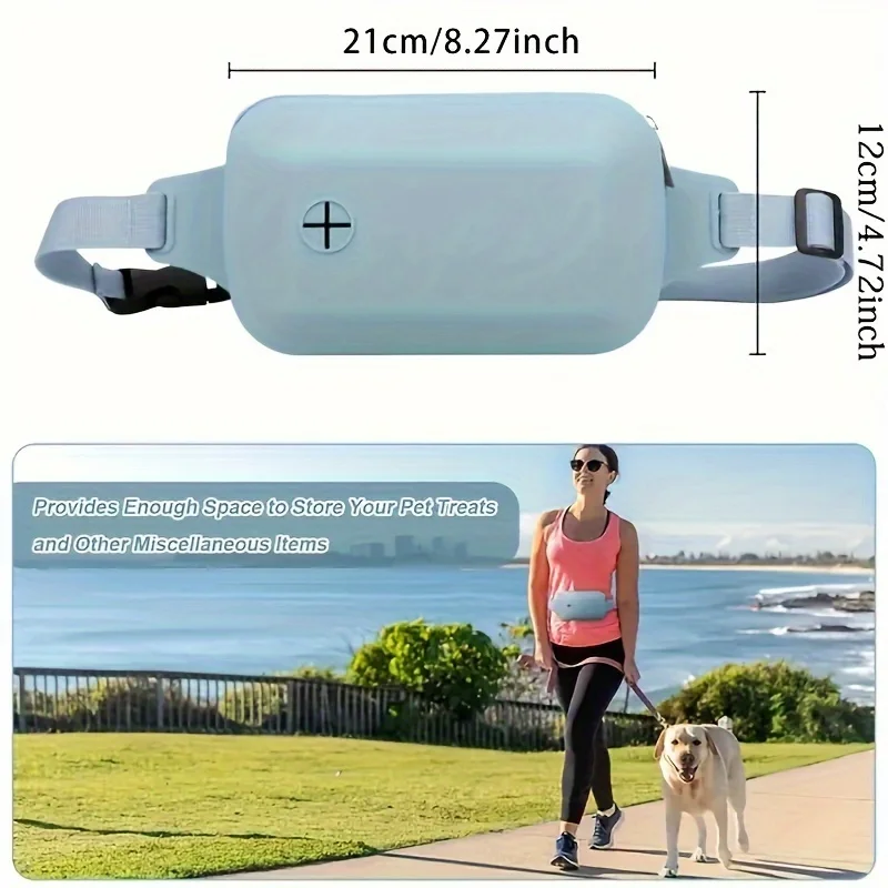 Silicone Dog Treat Pouch Carabiner Kids Round Zipper Closure Pouch Earphone Storage Bag Pocket Size Dog Cat Snack 1PC
