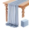 Set of5 Chiffon Table Runner  Wedding Arch Gauze Vintage Romantic Wedding Chair Sashes Birthday Party Baby shower Ceremony Decor 1