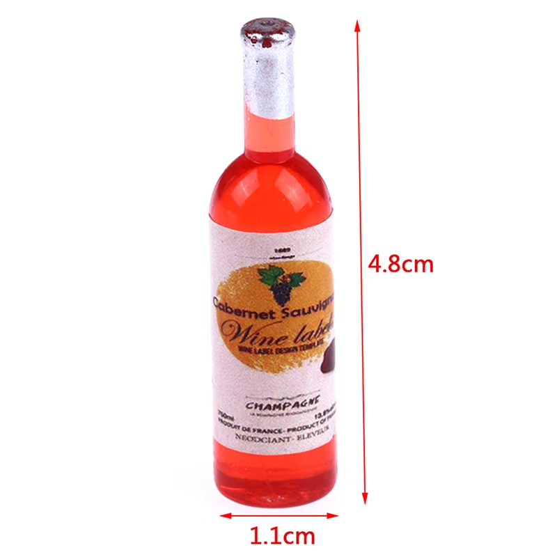 패션 고품질 1:12 인형 집 미니어처 와인 컵 맥주 머그잔 와인 병 모델 가구 집 장식 장난감