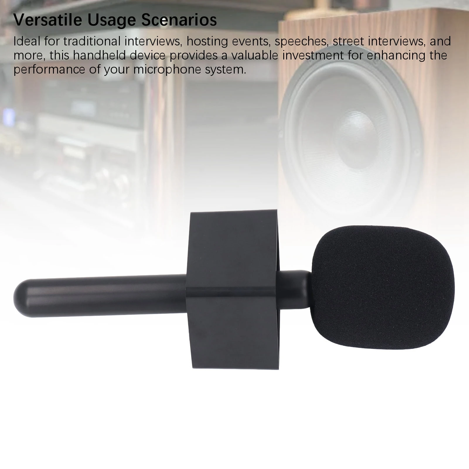 Nterview Microphone Stand Compact Lightweight Handheld Microphone Mount Portable Widely Used with Flag for Rode Wireless GO II