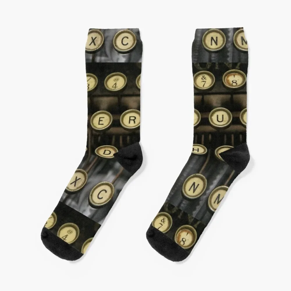 

Vintage Typewriter Socks Stockings Stockings compression Socks Girl Men's