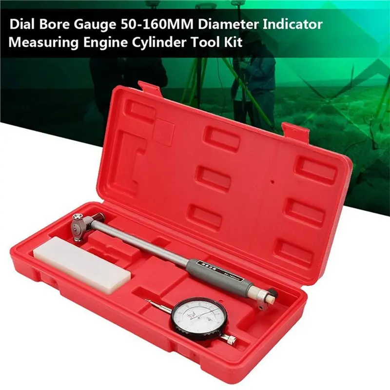 정밀 스케일 홀 인디케이터 0.01mm 다이얼 보어 게이지 50-160mm 엔진 실린더 마이크로미터 측정 도구 테스터