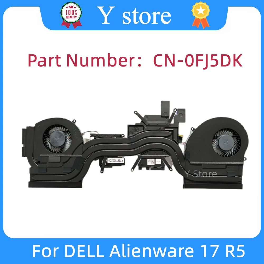 

Y Store New Original For DELL Alienware 17 R5 GTX-1080 FJ5DK 0FJ5DK CPU Radiator Module Cooler Radiator Fans Heatsink Fast Ship
