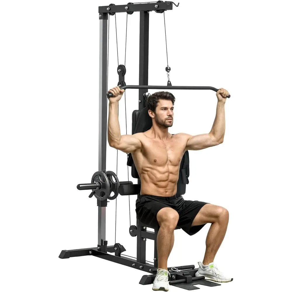 Lat High Low Pulley Station With Adjustable Seat And Footplate_voghion.com