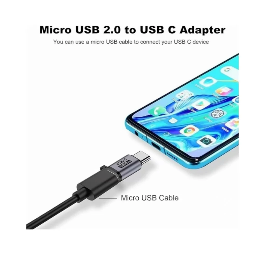 Universal Multi-Adapter: USB-C/Micro-USB to Mini-USB & USB-C Converter