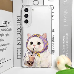 Aesthetic Cute Cartoon Animal Cat Couple Soft Phone Case - Galaxy A31 (SQP - CXH1559T1)