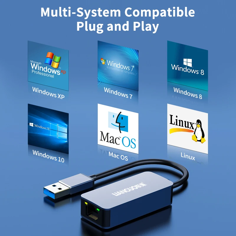 2500Mbps 이더넷 어댑터 USB 3.0 Type-C 이더넷-RJ45 2.5G USB 3.0 유선 어댑터 변환기 Windows/MAC 용 LAN 네트워크 허브