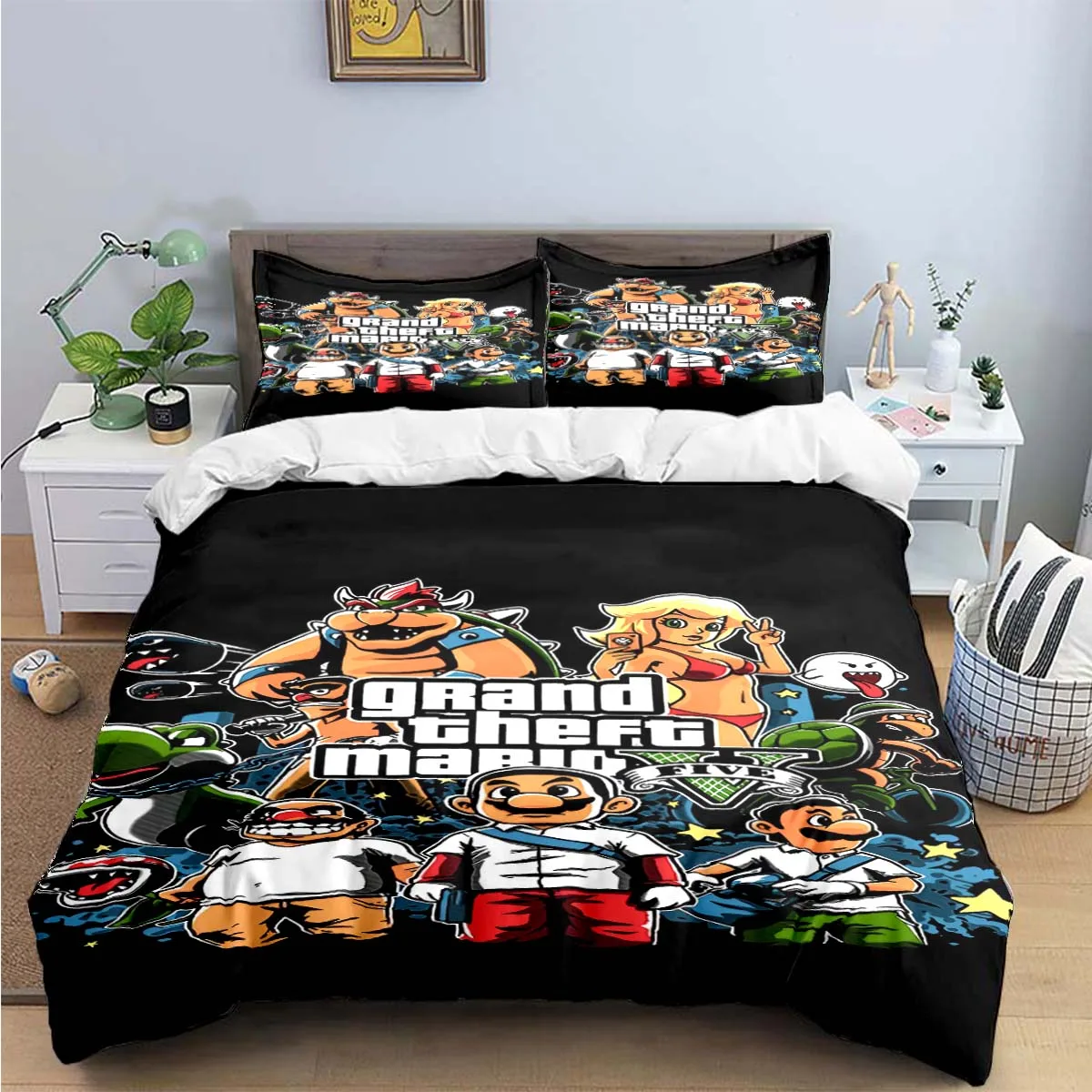 Fashion Classic Exciting Game G-GTA Print Bedding Sets Bed Supplies Set Duvet Cover Bed Comforter Set Bedding Set Luxury Gift 4