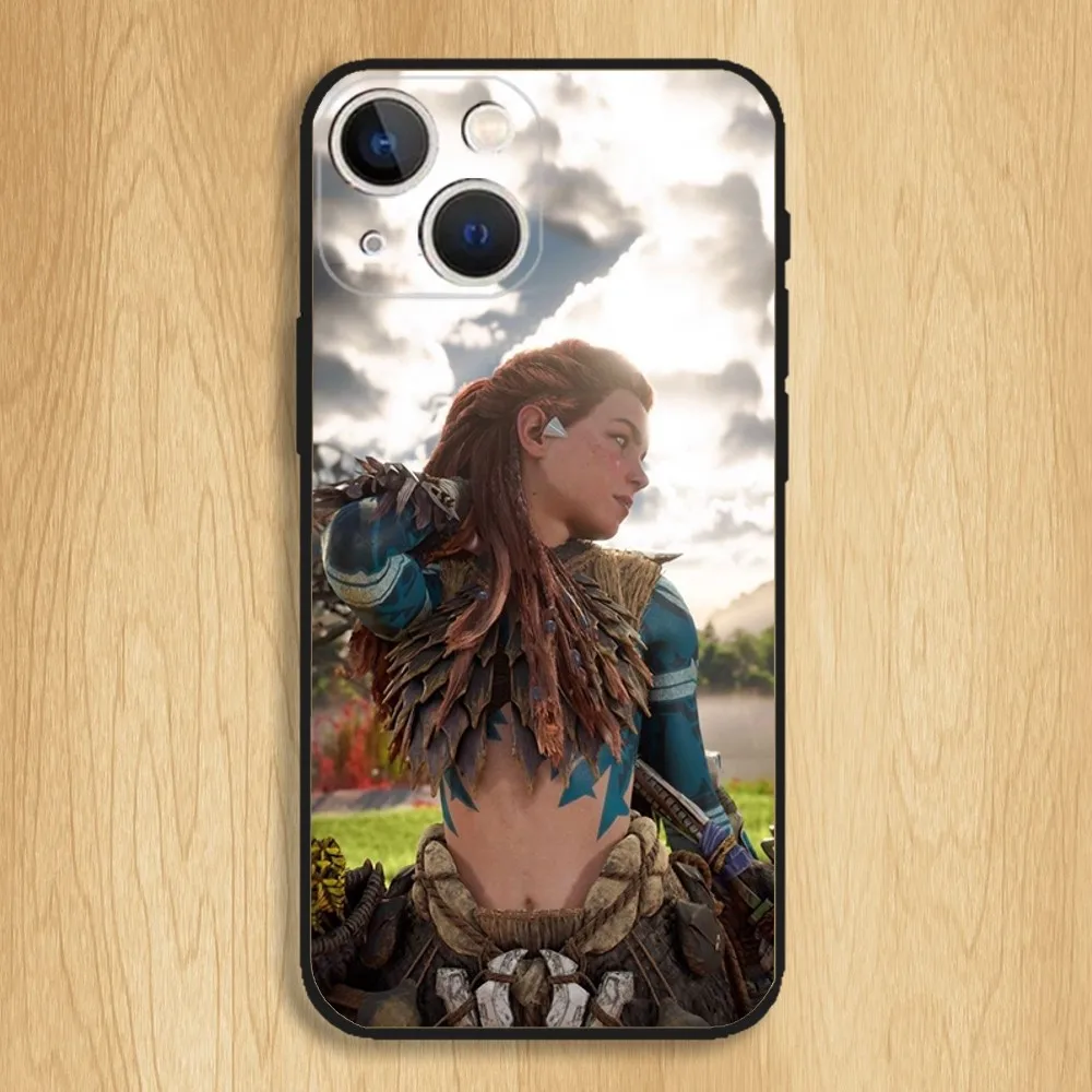 Фото Horizon Zero Dawn Aloy чехол для телефона для iPhone15,14,13,12,11,Pro,Max,Plus,Mini,X,XS,XR,8,7,6,S,Plus,SE, мягкий черный Чехол №2