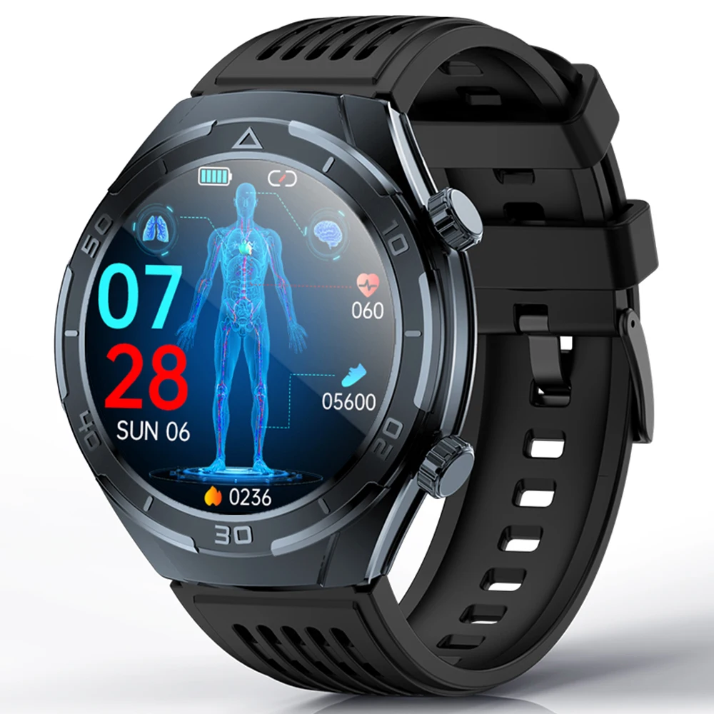 Ces Sleep Aid + Ecg + Bluetooth Call Smart Watch Men Blood Glucosio Lipidi Monitor Dell'Acido Urico Smartwatch Sano Orologi Sportivi Da Donna