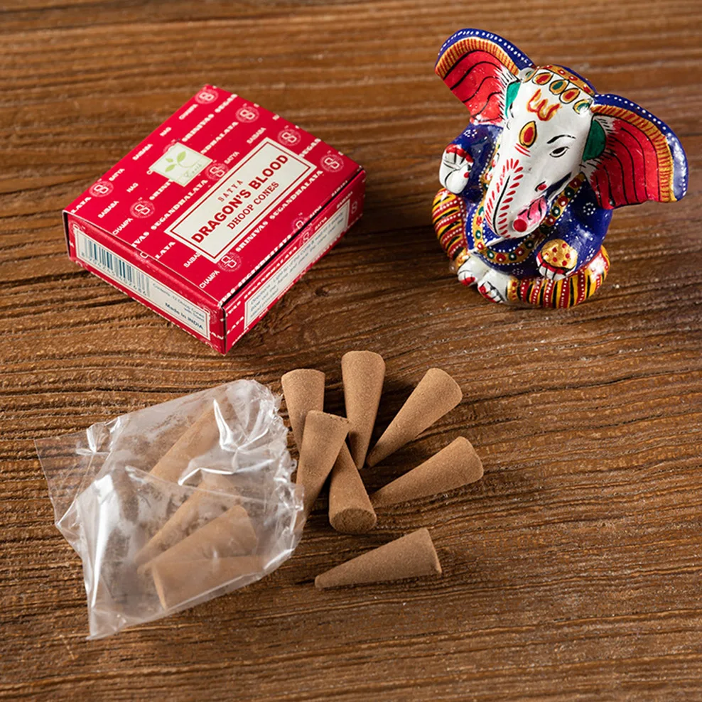2 Scatole/Lotto Indiano Fatto A Mano Pagoda Incenso Meditazione Sandalo/Nag Champa/Salvia Bianca/Drago Sangue Dhoop Coni Incenso Naturale