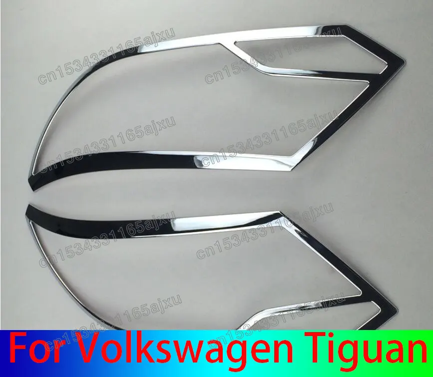 

For Volkswagen Tiguan 2013 2014 2015 ABS Chrome Front Headlight Cover Trim Accessories Car Styling