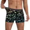 Watercolor Man's Boxer Briefs Music Notes Highly Breathable Underwear Top Quality Print Shorts Birthday Gifts 4