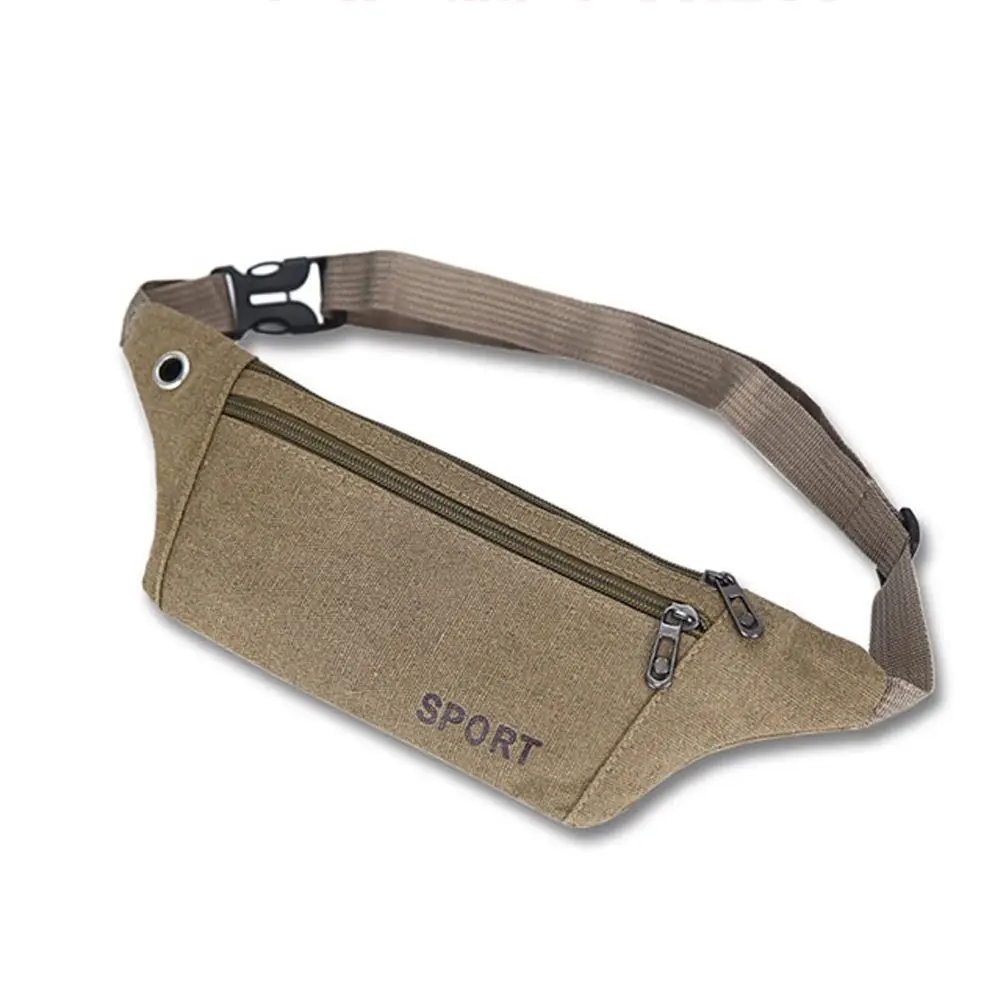 Umhängetasche Casual Geldbörse Herren-Bauchtasche Hüfttasche Canvas-Gürteltasche Fanny Pack – Detail 11