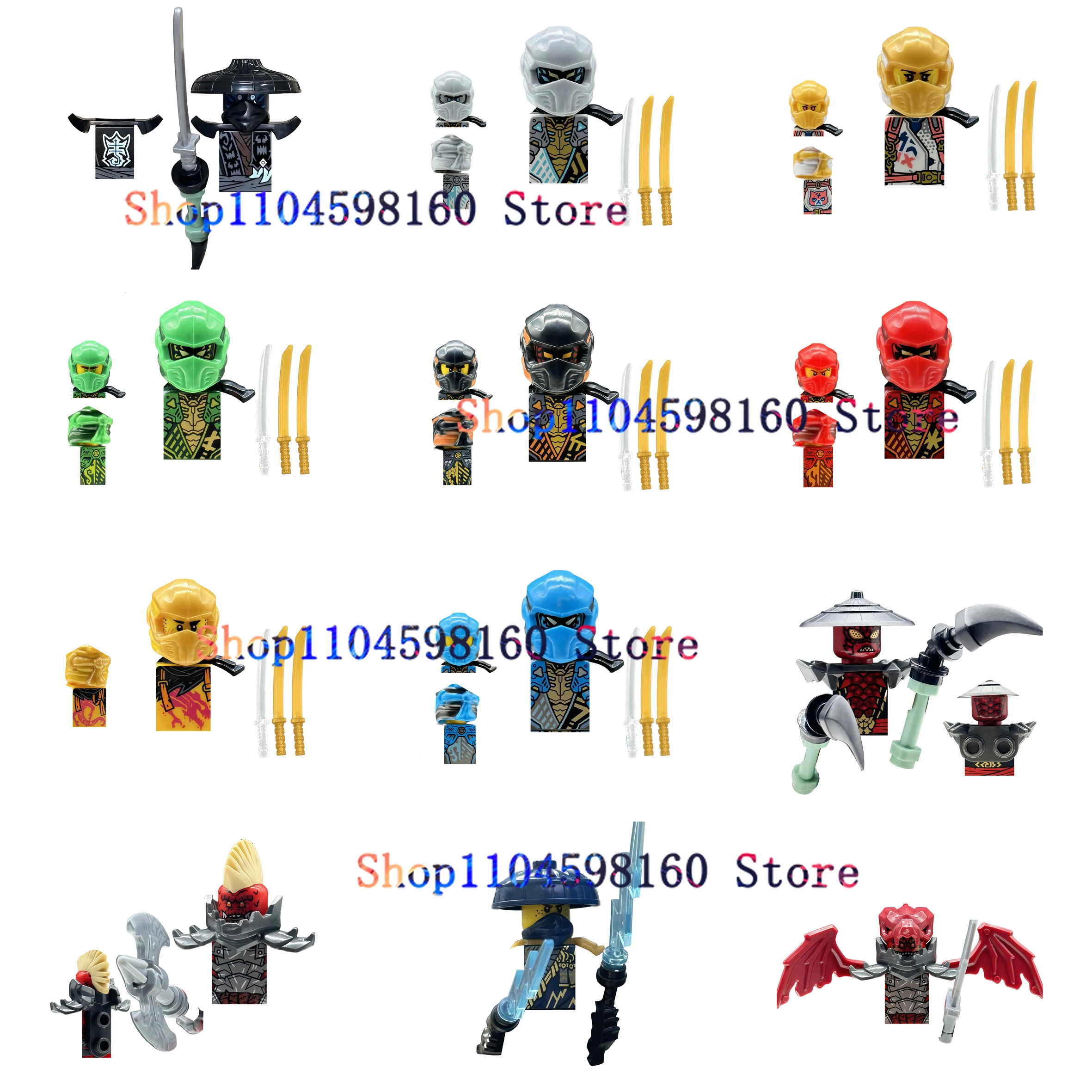 Building Block Toys Craft Toys Anime Cartoon TV Ninja Toy Dragons Rising Rogue Jay Nokt Rox Morro Dragonian Warriors Lloyd Arin Kai Nya Sora Building Blocks