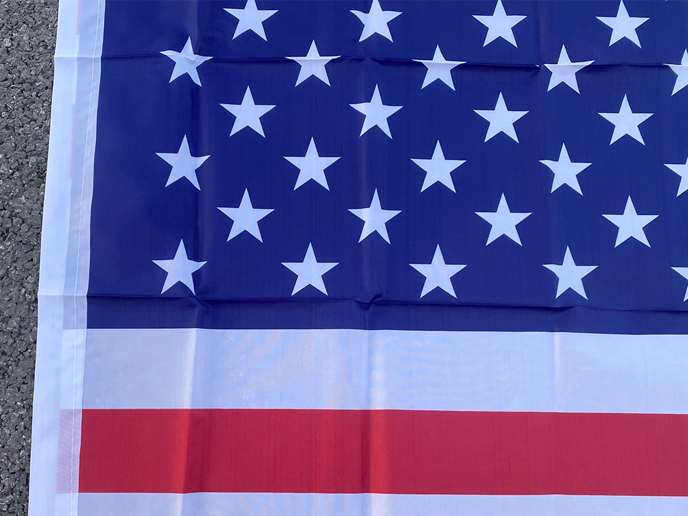 Aerxemrbrae 60*90cm 150x90cm US-Banner Hochwertige Doppelseitig Bedruckte Polyester Amerikanische Flagge mit Ösen USA-Flagge – Detail 6