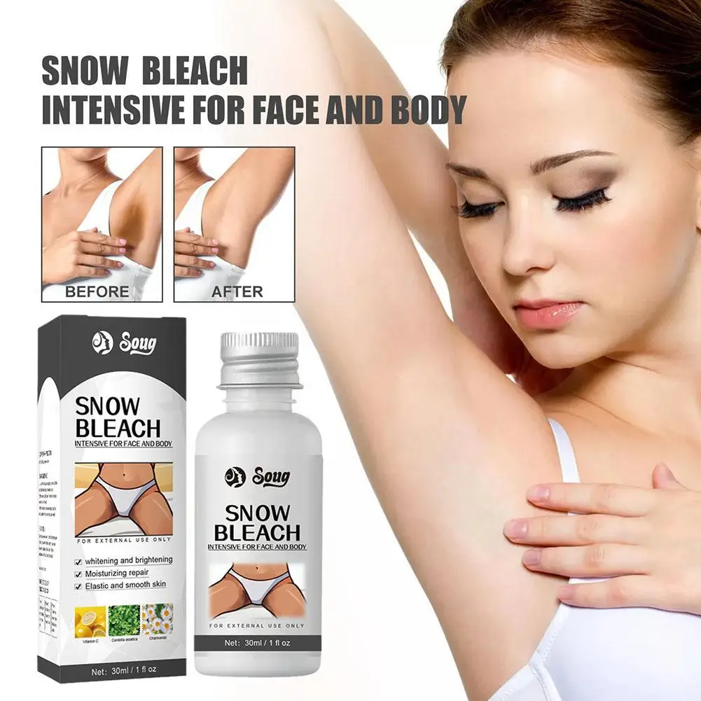 30ml/60ml Body brightening body cream Snow Bleach Cream Nicotinamide Removal Dark Spot Melanin Brighten Private Parts Underarm Bleaching Armpit Knees