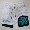 Outdoor Jogging Fitness Shorts Men's Printed Performance Double Layer Shorts Gym Workout Training Pants M-3xl 6