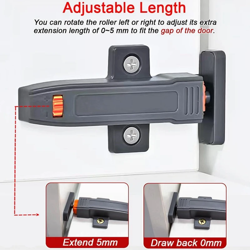 Self-Closing Push To Open Cabinet Hardware Push To Open Door Latch Duty Latches For Door Release 6 Pack