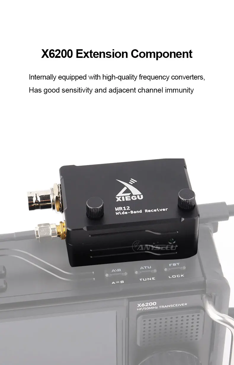 XIEGU WR12 Wide-Band Receiver 54-1000MHz X6200 Shortwave Radio Expansion Module