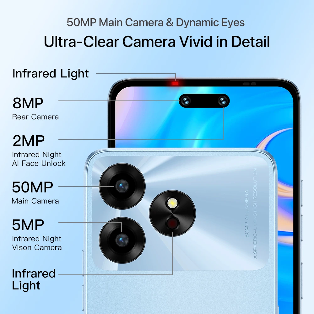 5G Smartphone UMIDIGI G6 5G Android 13 Dimensity 6100+ 6+6GB