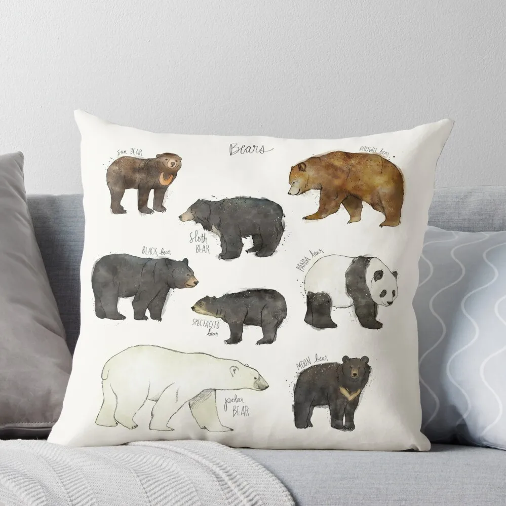 

Bears Throw Pillow Sofa Covers Decorative Cushions