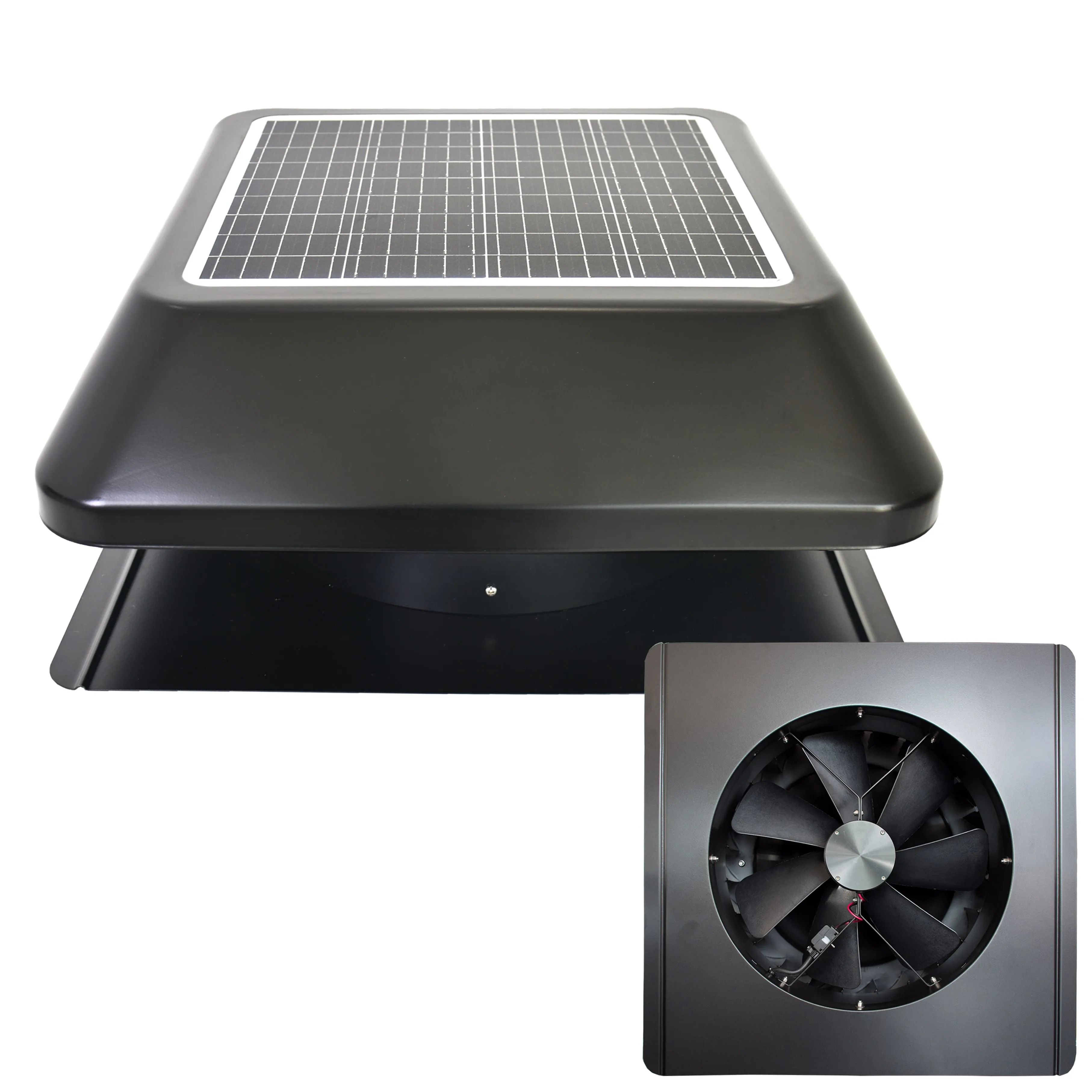 

Industrial Eco Vent Tools Attic Gable Heat Exhaust Cooler Product 12'' Air Ventilation Solar Ceiling Extractor DC Motor Roof Fan