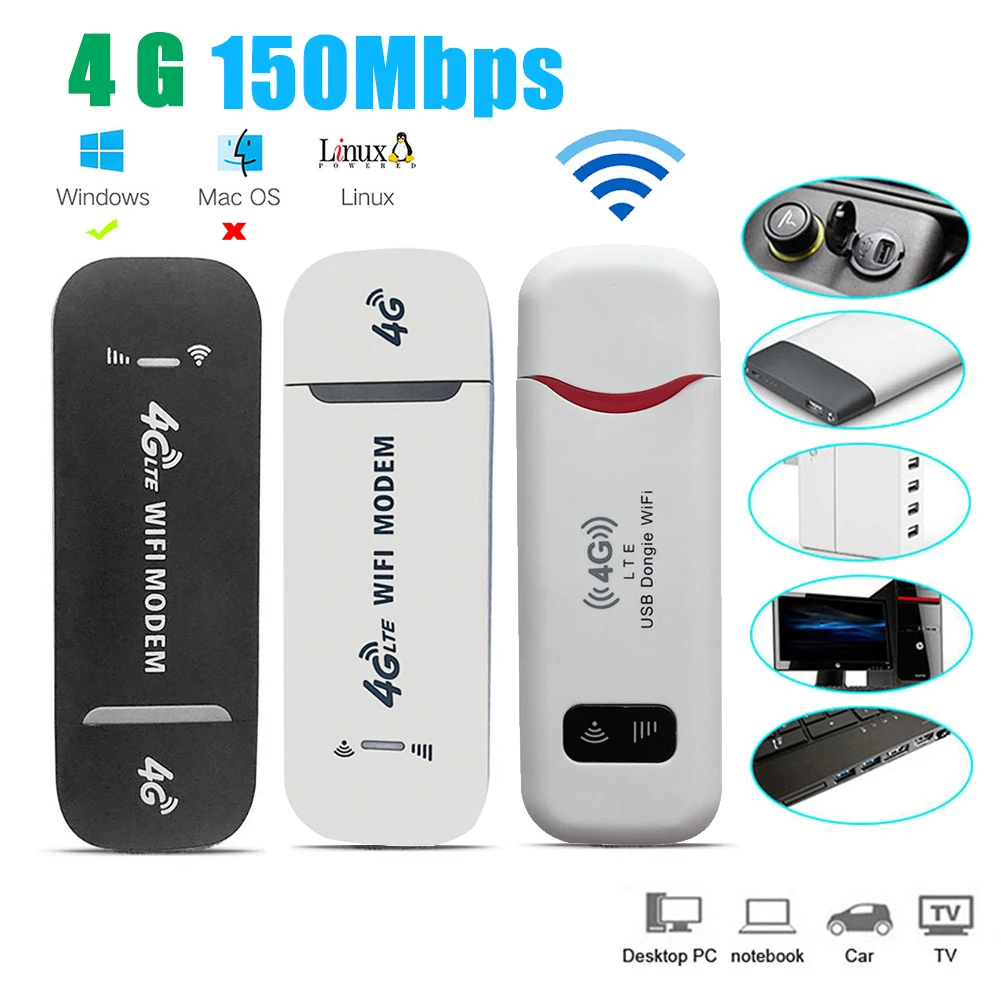 ポータブルwifiルーター4g Simカード ポータブル Usbモデム 4g ポケットアンテナ ドングル 150mbpsモデム Aliexpress