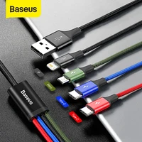 Baseus 4 in 1 USB Typ C Kabel für iPhone 11 Pro Max 3 in 1 USB Kabel USB C kabel für Samsung Xiaomi Hinweis 8 Pro Micro USB Kabel
