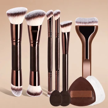 Set di strumenti per il trucco multifunzionali da 6/9 pezzi, include pennello per fondotinta, pennello per il viso, pennello per la cipria, pennello per fard, pennello per correttore, Cont