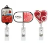 Acrylic Quicksand Pills Stethoscope Sling Bottle Rotating ID Badge Holder Doctor Nurse Retractable Badge Reel 1