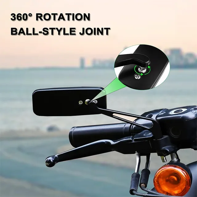 2x M8/M10 Universal Motorcycle Rearview Mirror for Harley Sportster Glide Softail Chopper Bobber Honda Yamaha Kawasaki