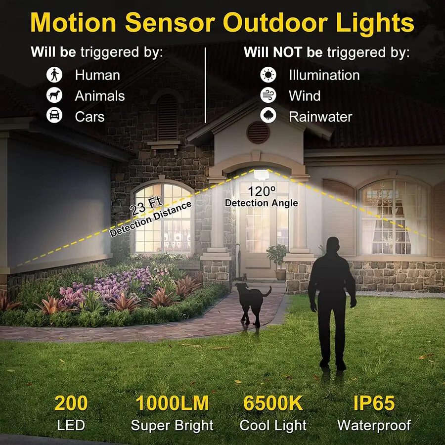 Foco Led Sensor Movimiento Luz Led Seguridad Detector - Pix