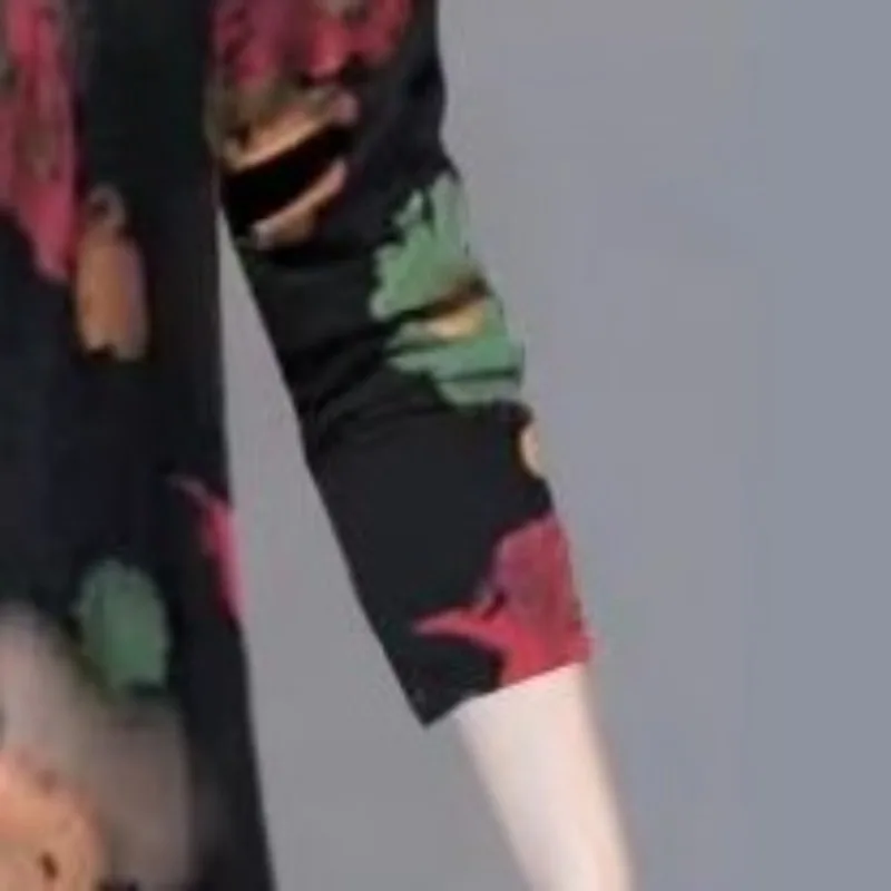 Pullover donna autunno e inverno 2023 girocollo nuova moda stampa sciolto Midi Casual elegante pendolare abito manica lunga 4