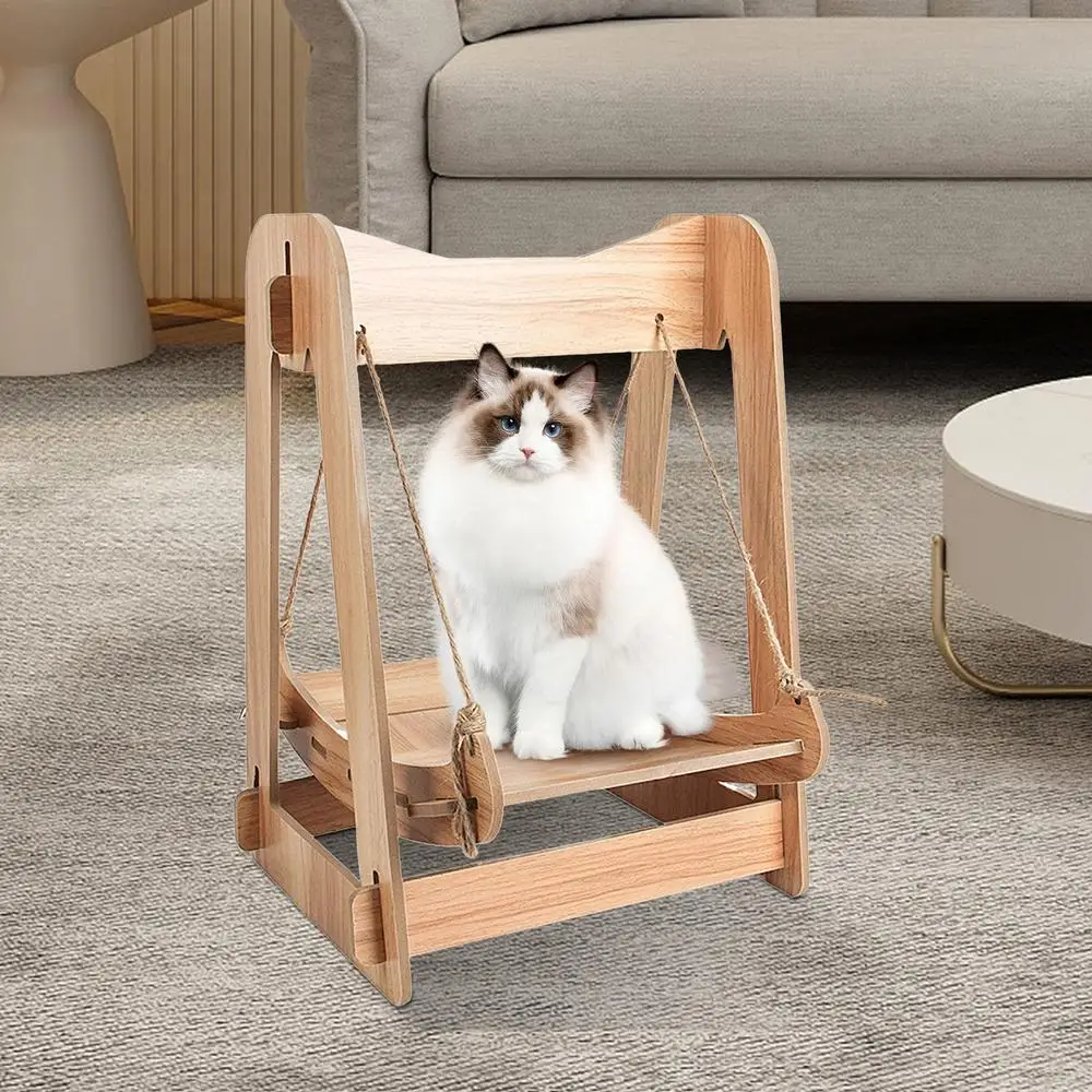 

Pet Cat Nest Dog Nest Comfortable Summer Detachable Wooden Plank Cradle Hammock Bed Cat Accessories Easy To Assemble And Detach