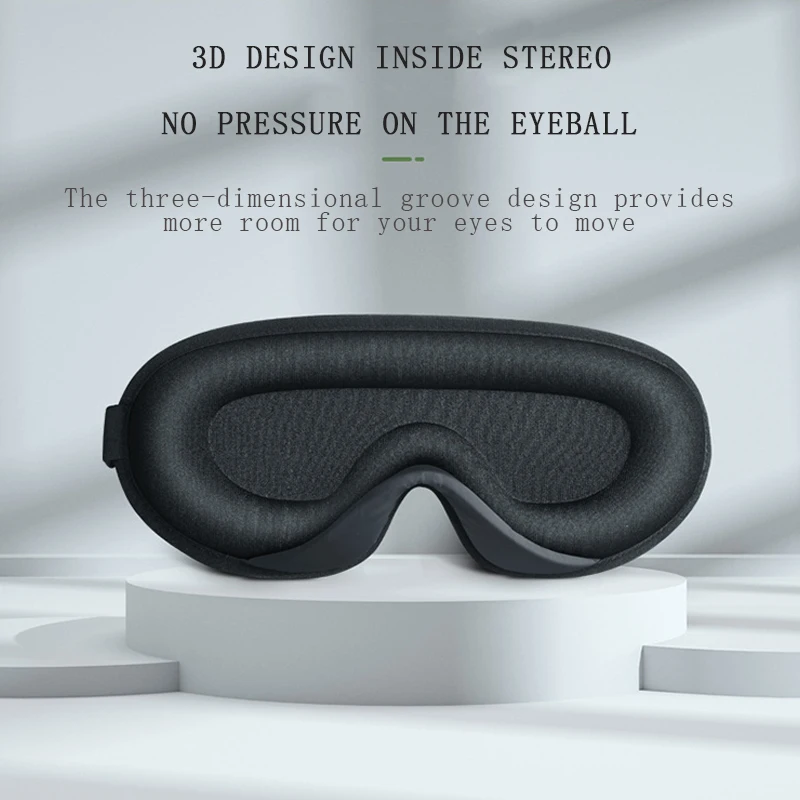 3D Three-dimensional Sleep Eye Mask With Breathable Mesh Surface To Block Light Nap Rebound Memory Cotton Massager Gift