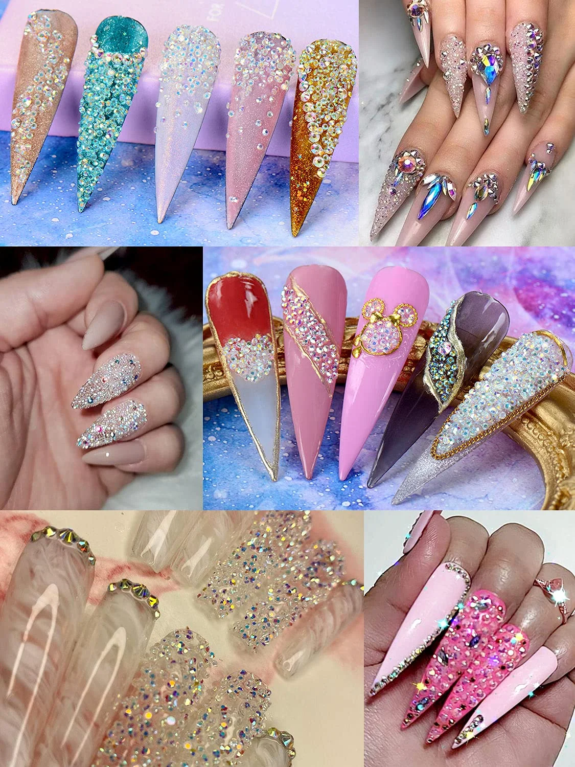 Fairy Micro Crystal Beads 3D Nail Art Accessories DIY Pixie Design Manicure Decoration