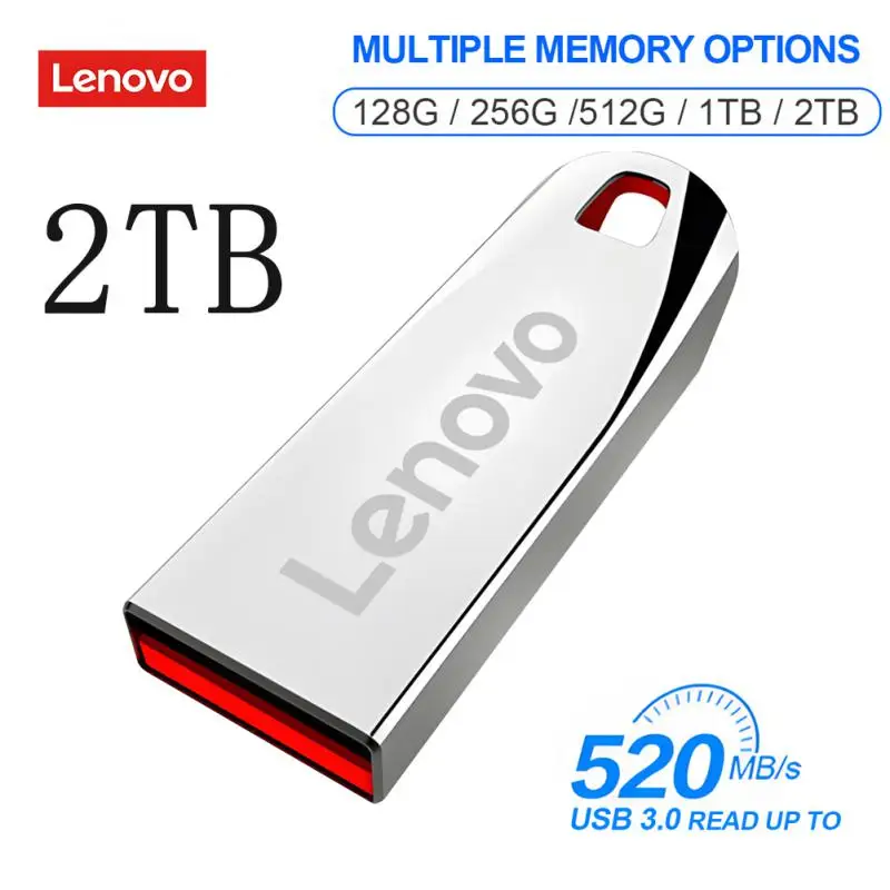 Lenovo Flash Drives 2Tb Usb3.0 Mini Metal Pendrive 1Tb Usb C Stick Unità Portatile Memoria Impermeabile Dispositivo Usb 128Gb