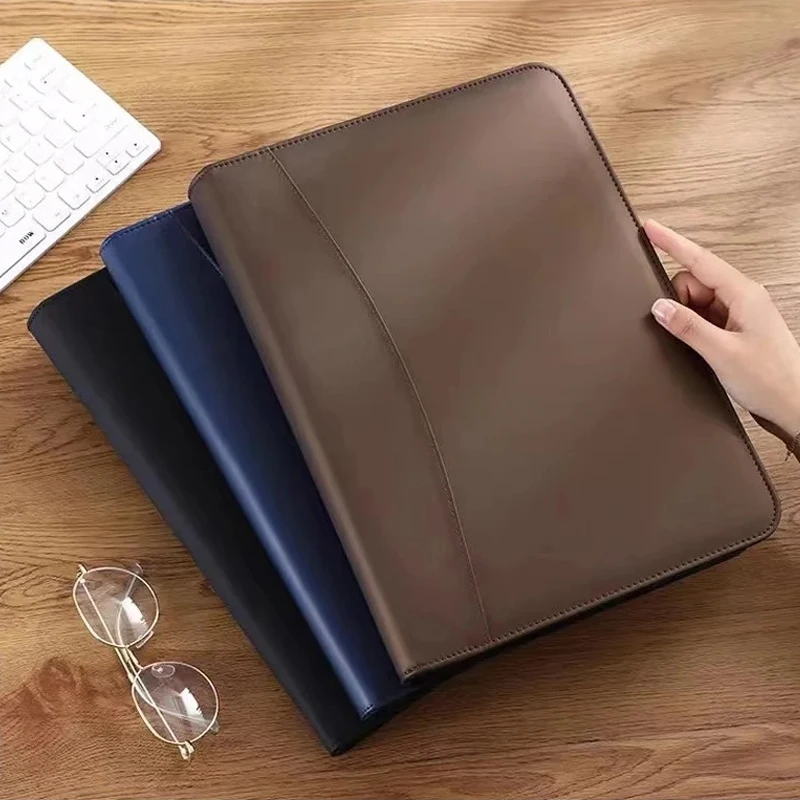 Multifunctional Conference Folder Document A4 Business Stationery Folder Leather Contract Office Filing Binders Folders Supplies - 3