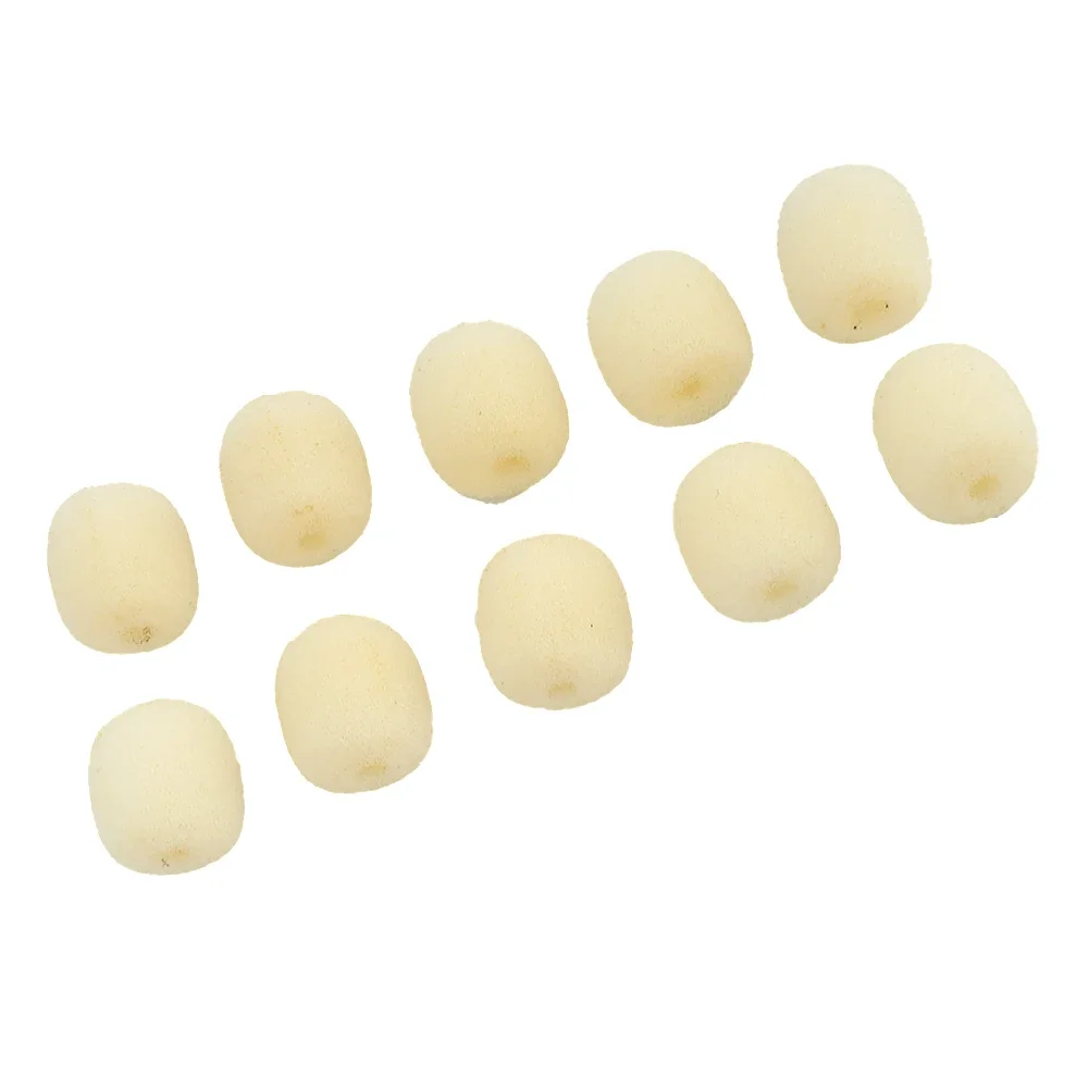 Microphone Windscreen Sponge Cover Headset Mic Foam Cover Protective Cap For Gooseneck Meeting Mic Beige Parts 10PCS microphone windscreen