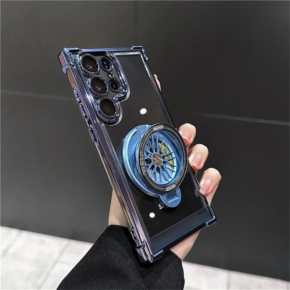 Shockproof Airbags Armor Magnetic Transparent Phone Case