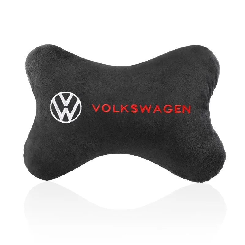 Car Seat Head Neck Rest Cushion Headrest Pillow Pad for VW Volkswagen Golf Polo Passat Touran Jetta Interior Accessories 1/2PCS