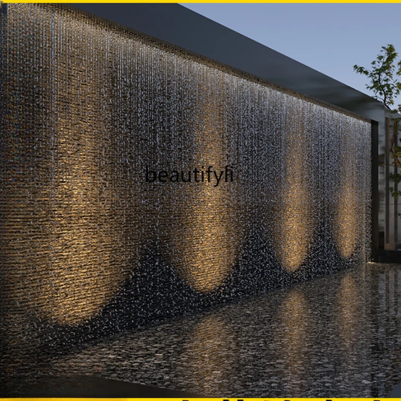 WaterCurtainWallStainlessSteelWaterfallWaterWallWaterCurtain