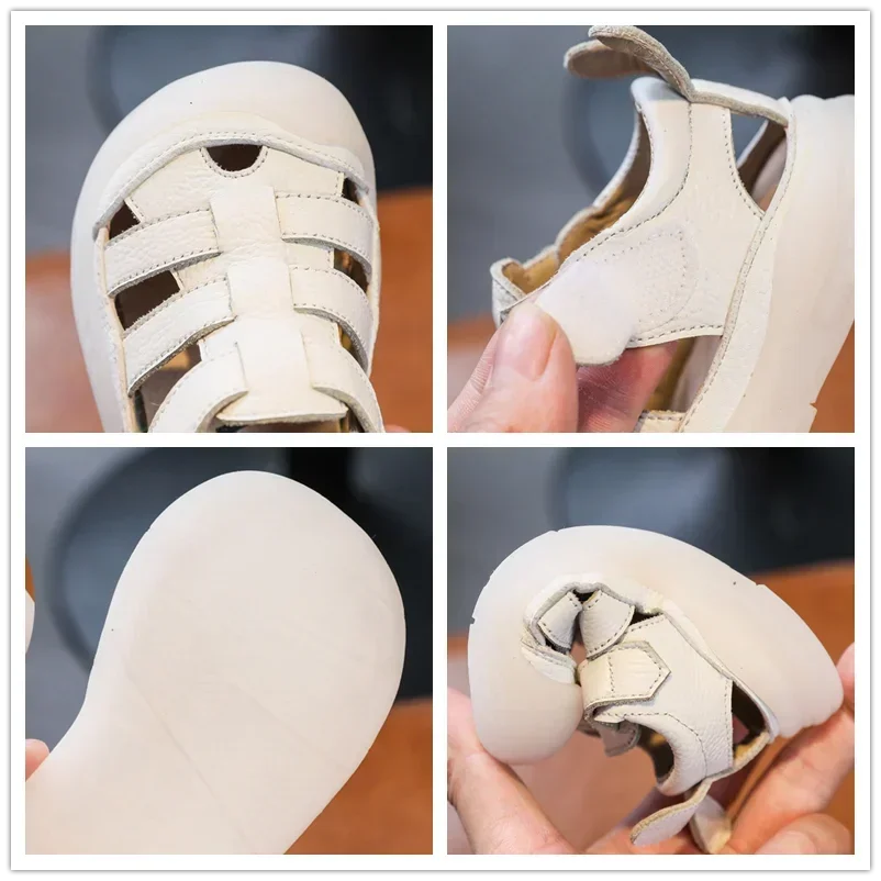 Baby Girls Boys Sandals Summer Infant Toddler Shoes Genuine Leather Soft-soled School Kids Shoes Children Beach Sandals kids sandals,sandals and clogs,baby sandals,kids shoes