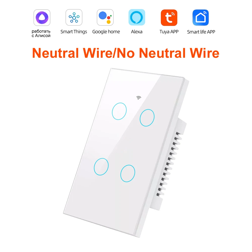 الحياة الذكية واي فاي + بلوتوث اللمس مفتاح الإضاءة...