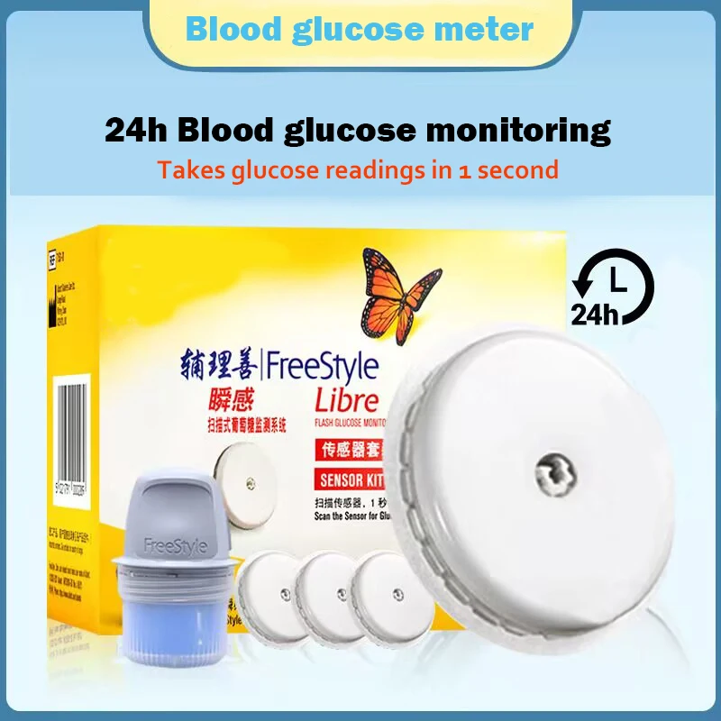 Freestyle Libre 24H Monitoraggio In Tempo Reale Misuratore Di Glucosio Nel Sangue Tester Scanner Sensore Di Diabete Per Test Dello Zucchero Senza Dita