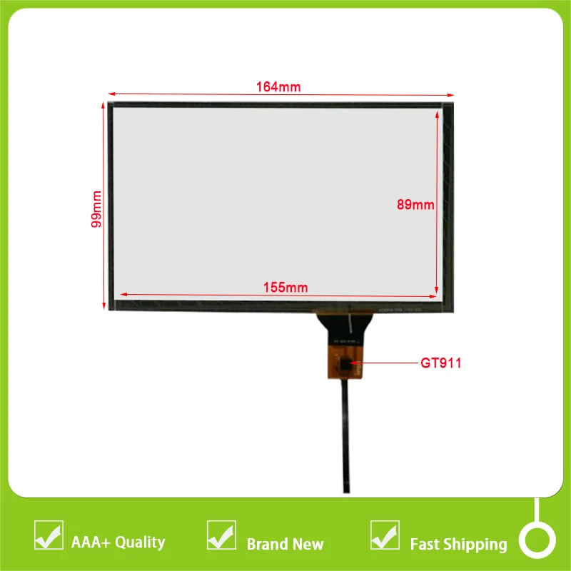 자동차 DVD GPS 용 새로운 7 인치 ZCC-2212 V2 터치 스크린 패널 디..