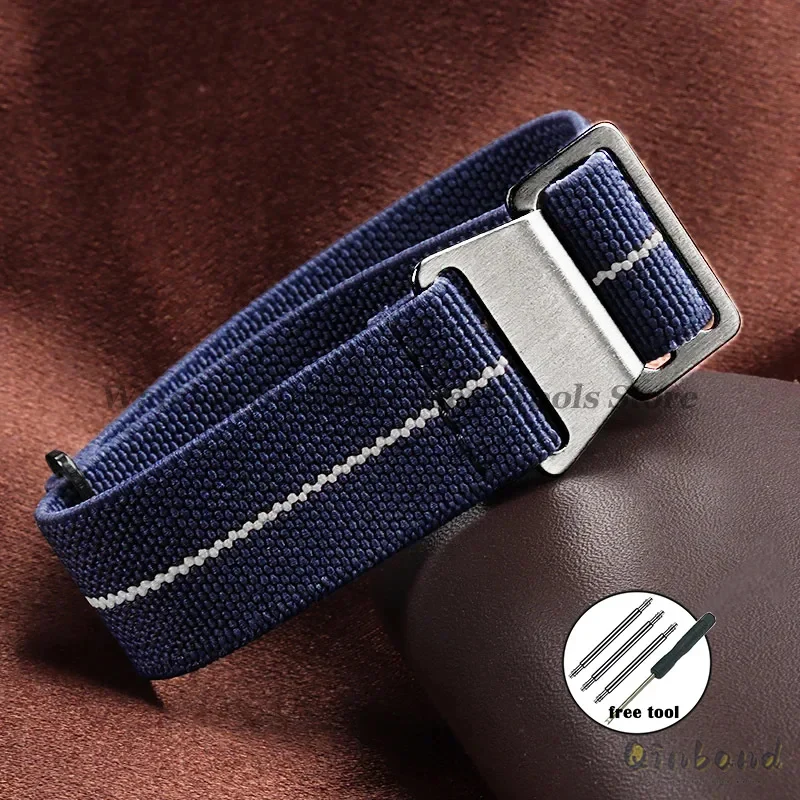 Army Green Elastic Nylon Sport Watchband Bracelet